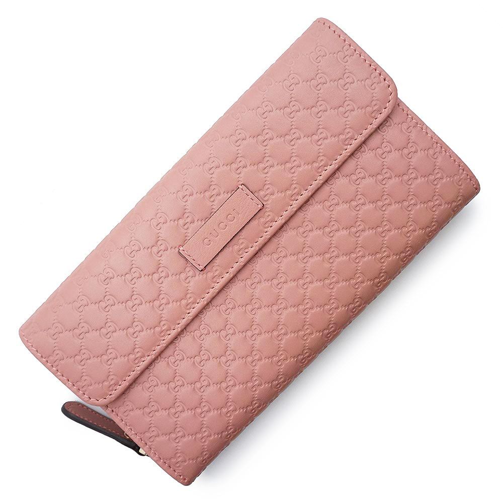 グッチ 449364 シグネチャー マイクログッチシマレザー ピンク