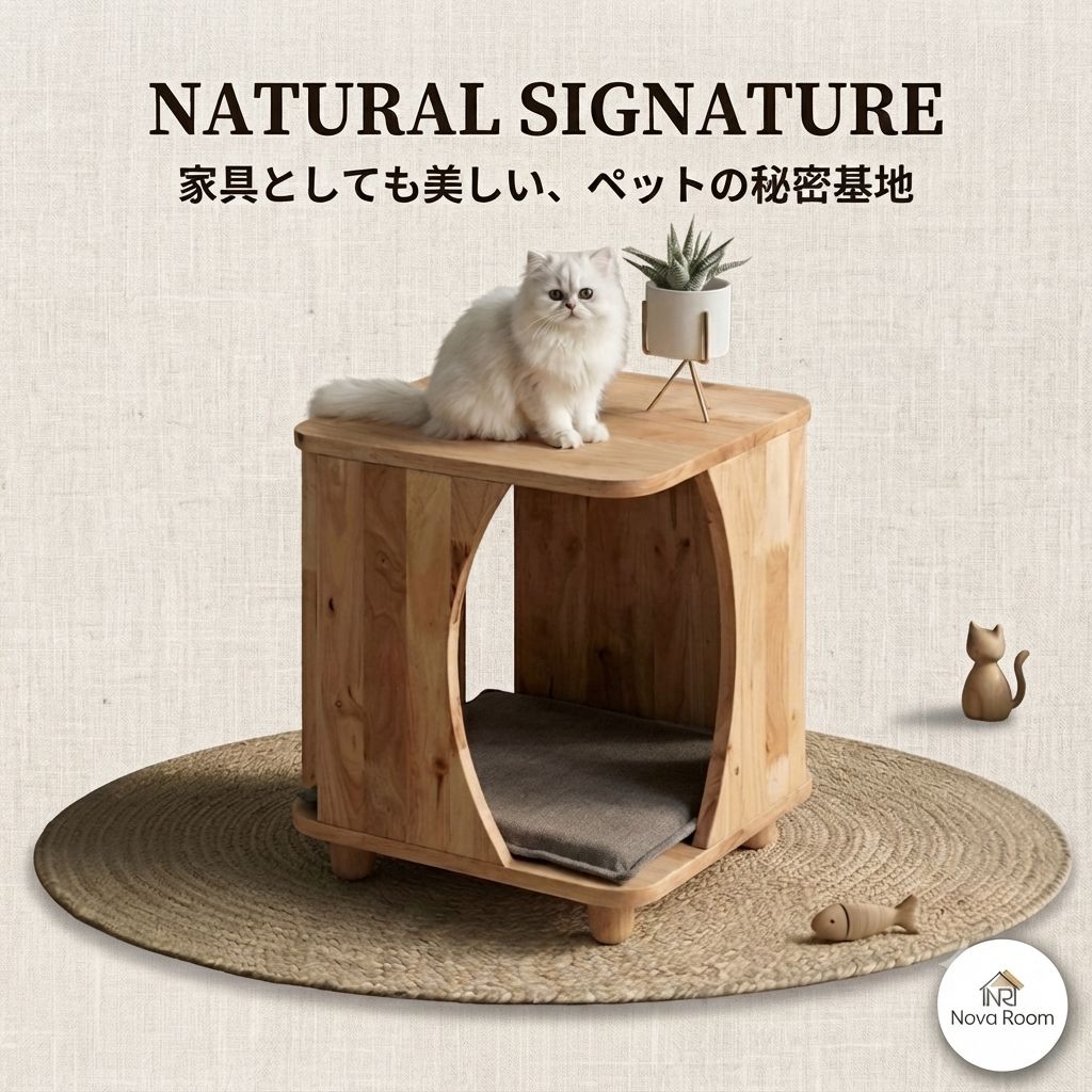 Natural Signature】ペットスツール 天然木｜NovaRoom