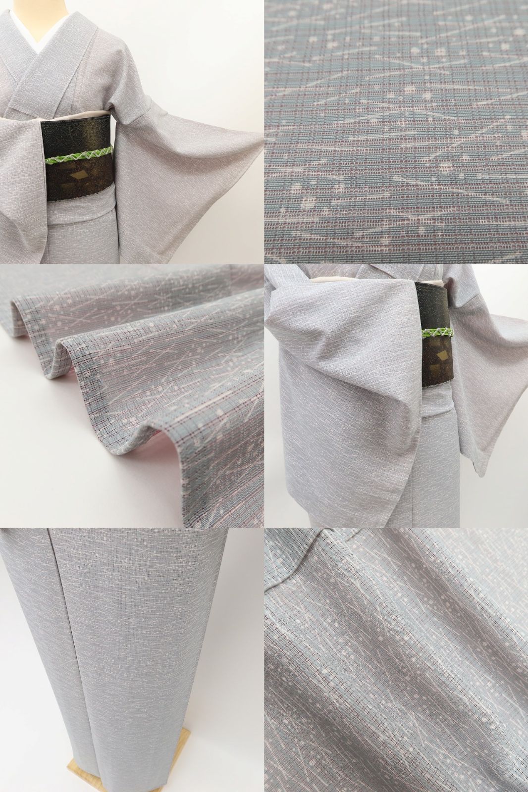 百華❀Y5213◇未着用 仕付け糸付き 夏着物 涼彩両面染め 秘蔵極型江戸