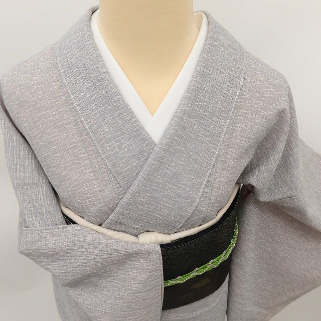 m1732＊新品 正絹 夏着物 絽 仕付け糸付き 手縫い仕立て 小紋 百華❀Y5213◇未着用 仕付け糸付き 夏着物 涼彩両面染め 秘蔵極型江戸