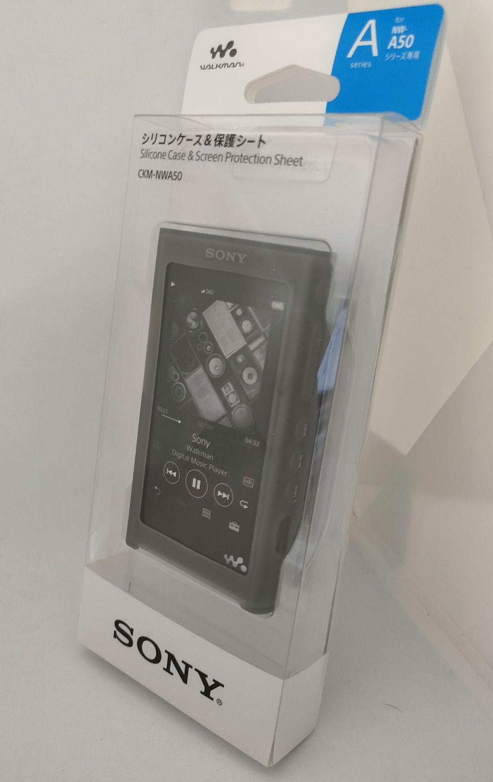 訳あり・未使用品】SONY 純正 ウォークマン シリコンケース 黒 + 保護
