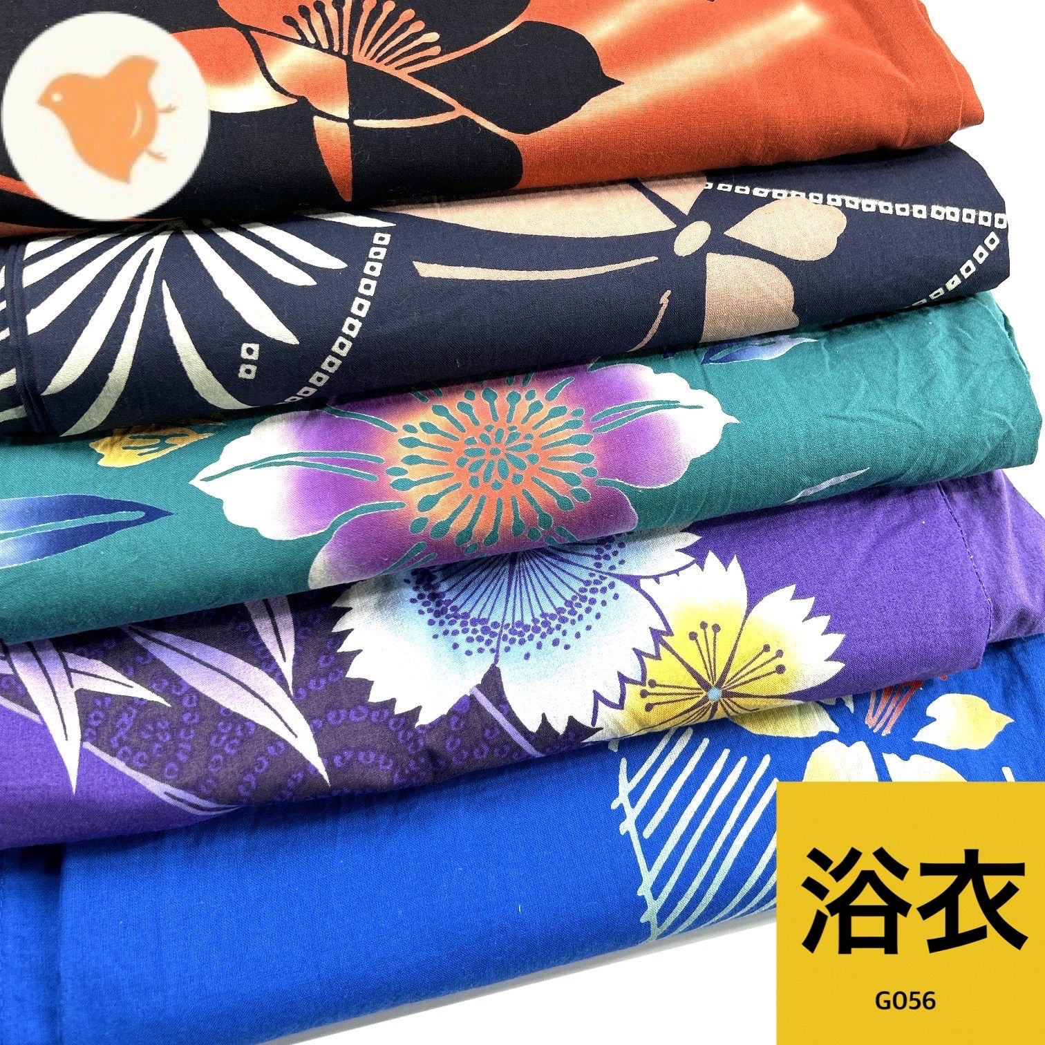 浴衣 5枚 綿 着物まとめ売り【G056】同梱購入歓迎 リメイク用 着付け