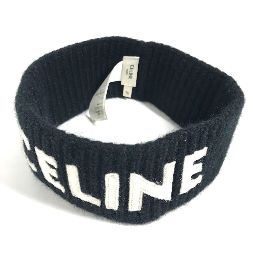 CELINE セリーヌ ヘアバンド ロゴ ウール ブラック - メルカリ