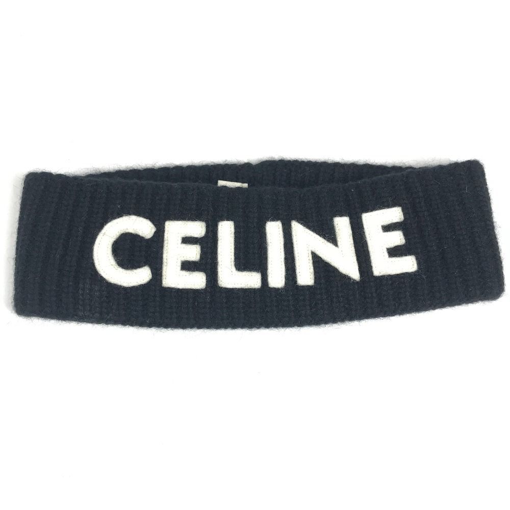 CELINE セリーヌ ヘアバンド ロゴ ウール ブラック - メルカリ