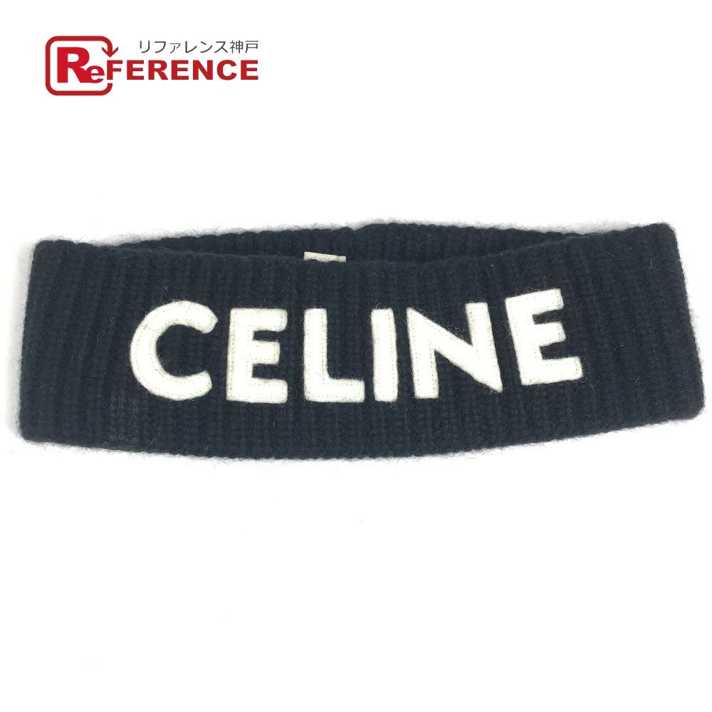 CELINE セリーヌ ヘアバンド ロゴ ウール ブラック - メルカリ