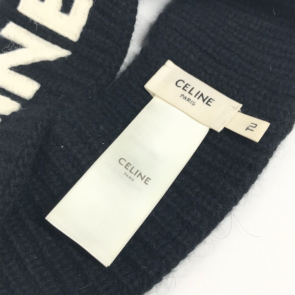 CELINE セリーヌ ヘアバンド ロゴ ウール ブラック - メルカリ