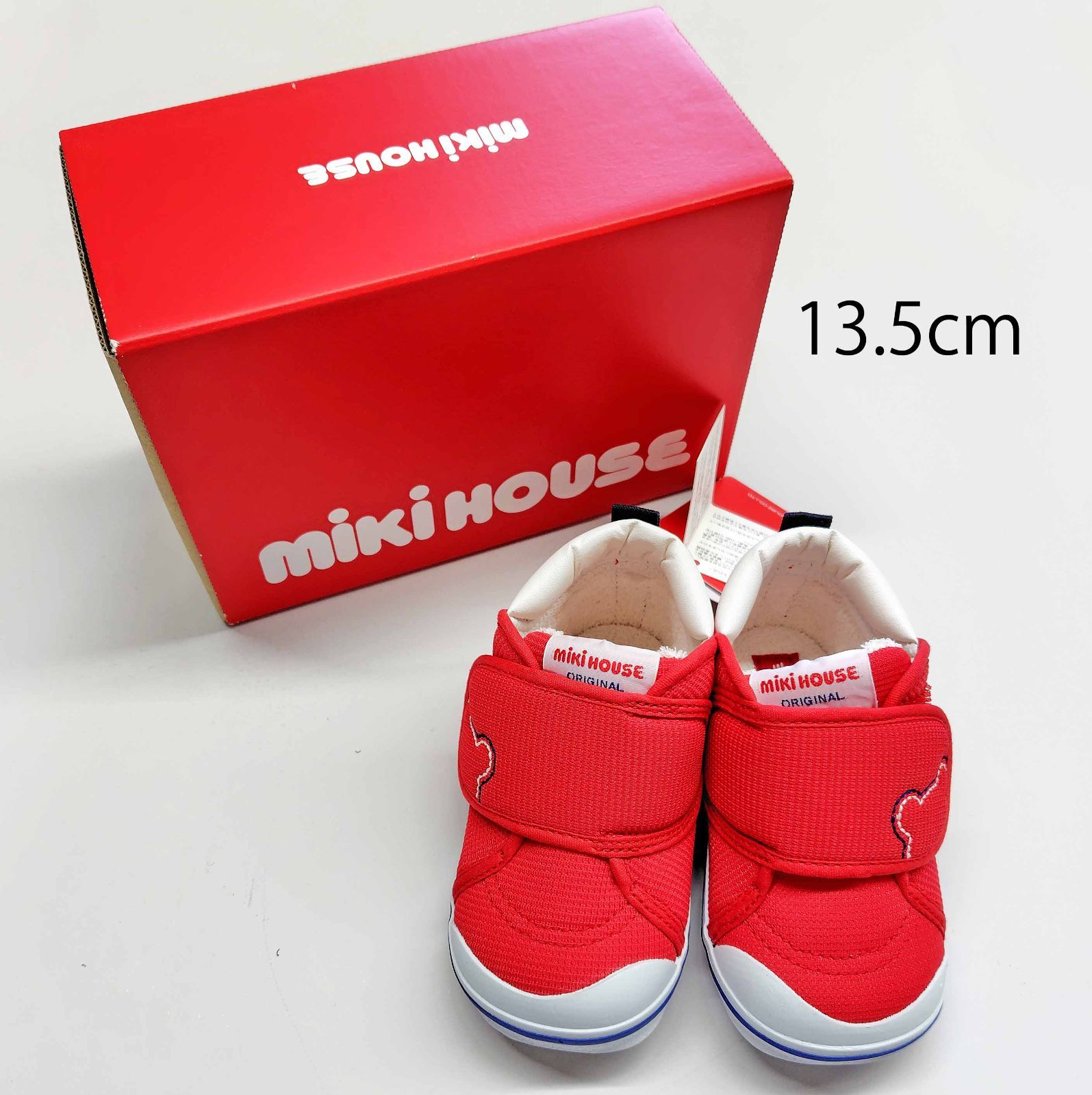 [정품] 미키하우스 세컨드 베이비 슈즈 10-9374-974 레드 13.5cm 새제품 (난이도)