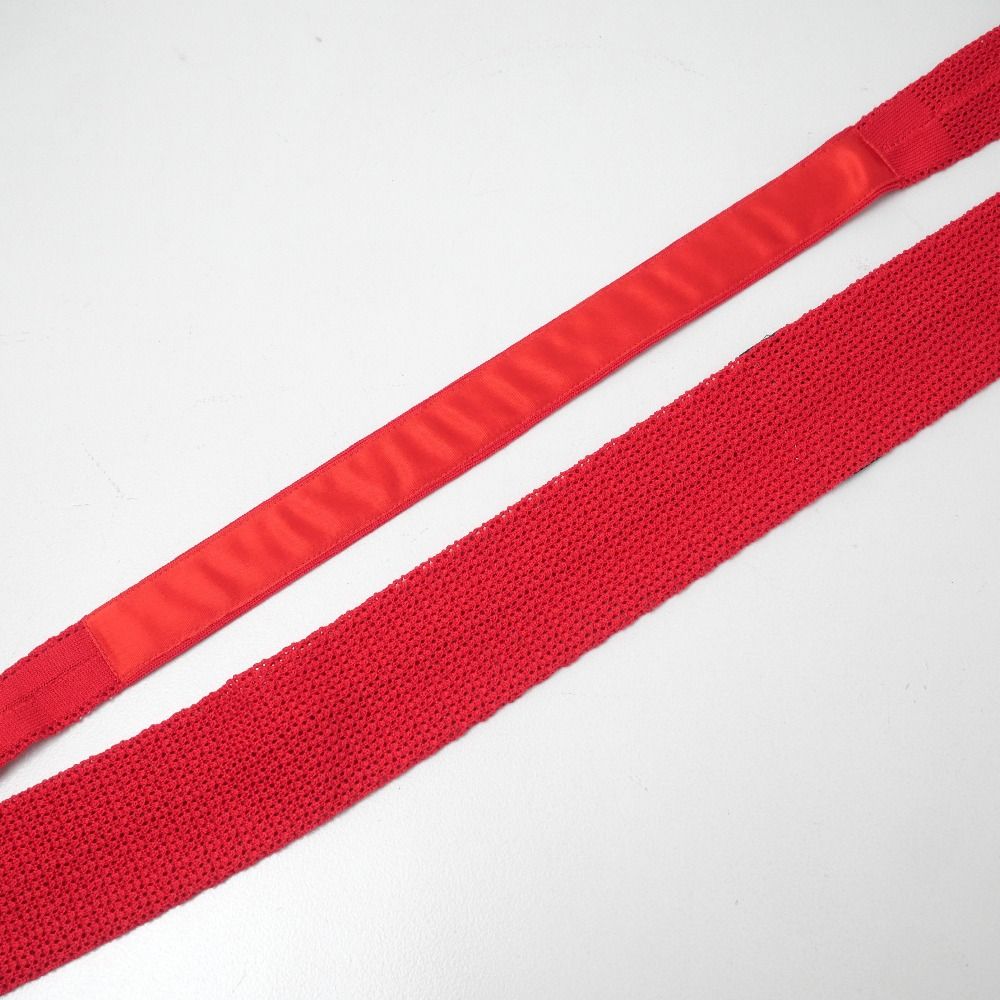 □美品□HERMES エルメス ネクタイ H刺繍 コットン ニットタイ ドイツ