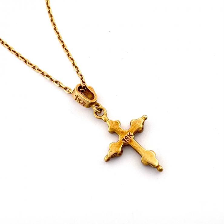 ローリーロドキン Loree Rodkin K18YG 18K プチ ゴシッククロス