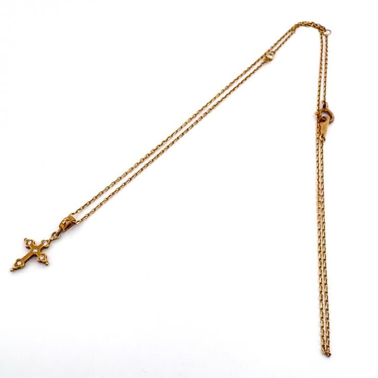 ローリーロドキン Loree Rodkin K18YG 18K プチ ゴシッククロス