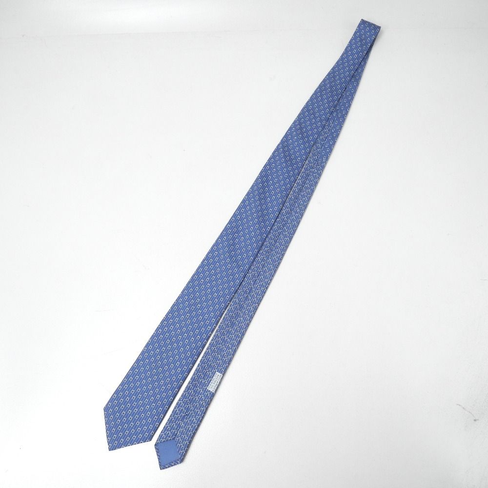 ■美品■HERMES エルメス ネクタイ シルクツイル 鐙柄 幅8cm フランス製 ブランド古着【中古】20260703/RB0040 □美品□HERMES エルメス ネクタイ シルクツイル 鐙柄 幅8cm フランス