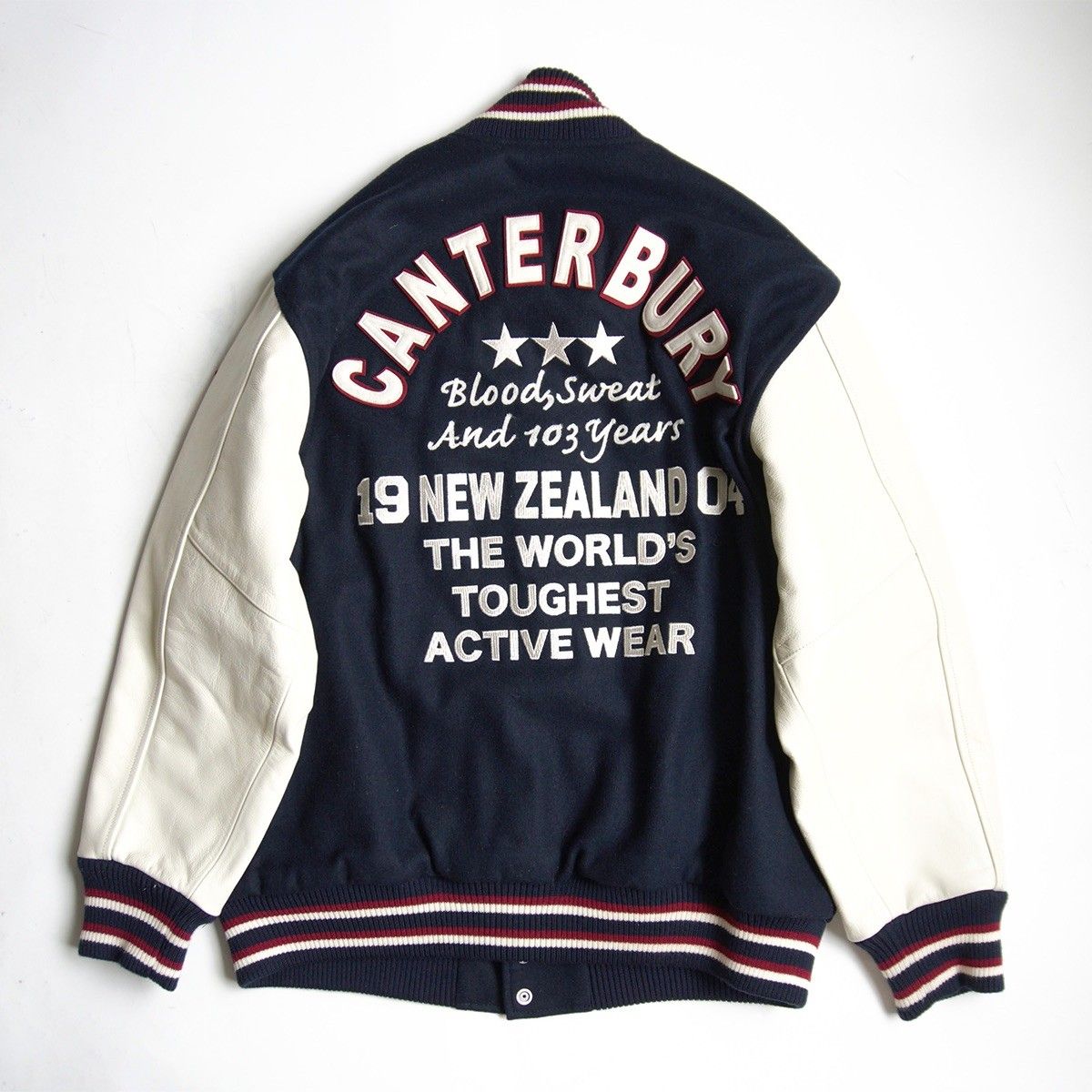 美品/ビッグサイズ】CANTERBURY【フルデコ レザー スタジャン】3L