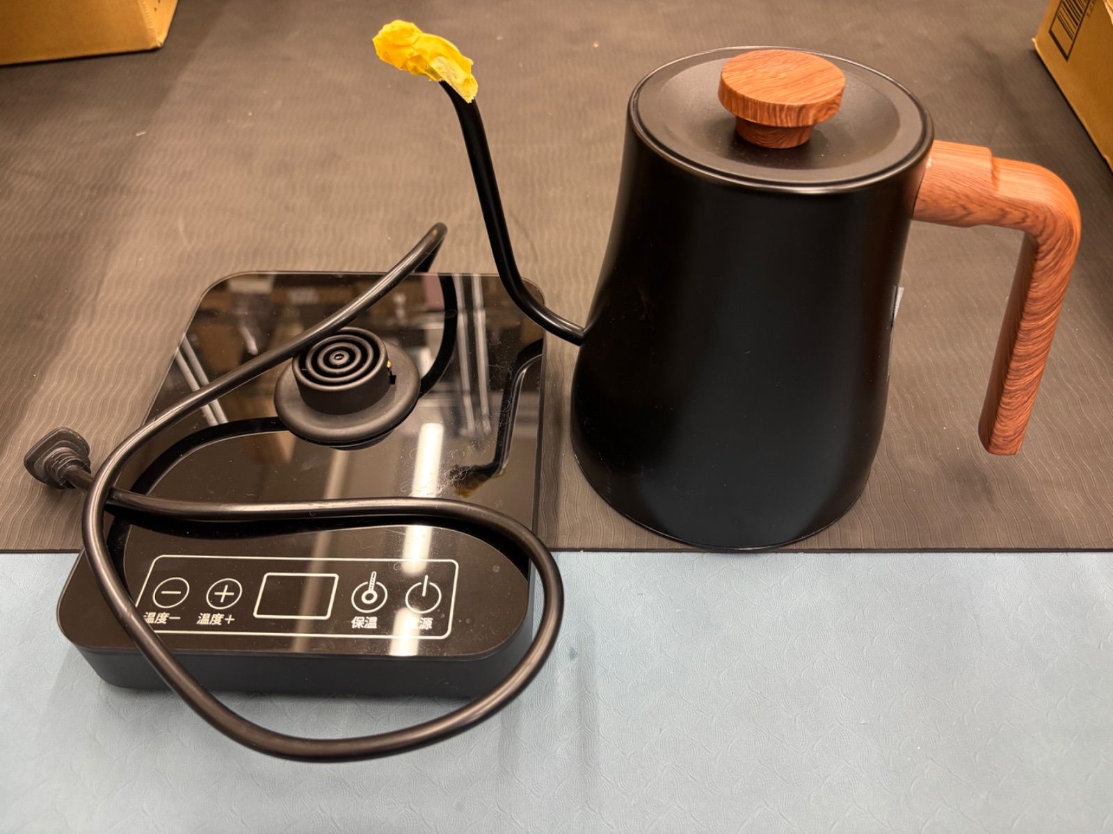 Aliliy 電気ケトル コーヒー 1℃単位温度調整 0.8L 小型 細口 ドリップ 