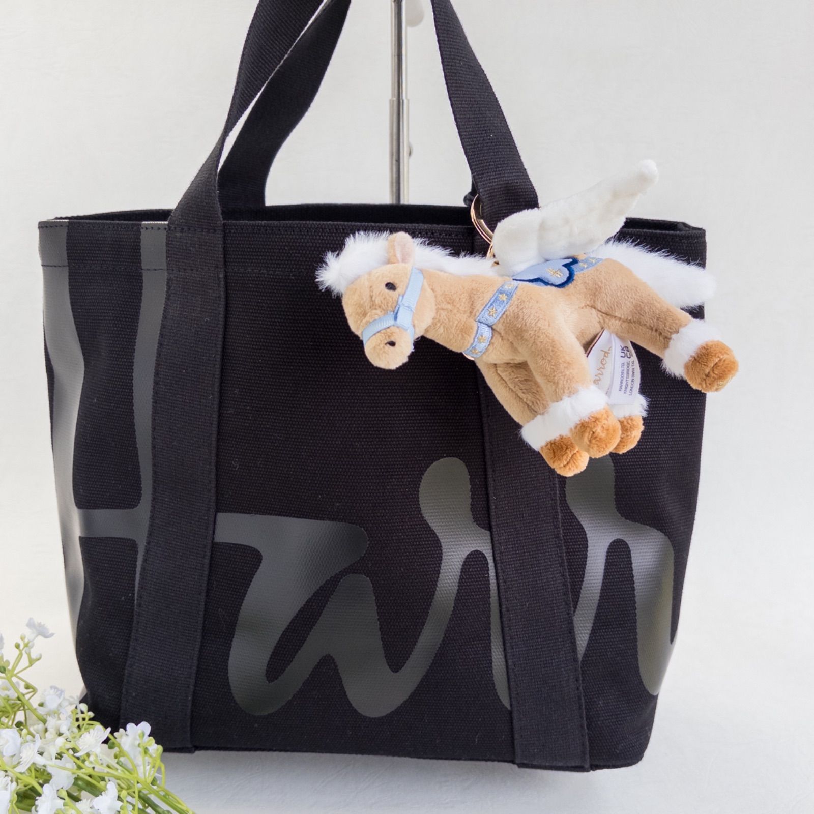 Harrods】新品ハロッズ ペガサス ぬいぐるみ キーホルダー バッグ