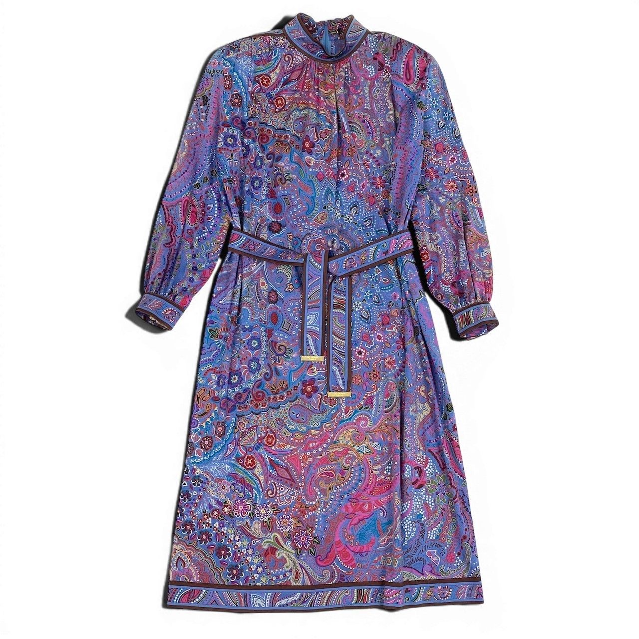 65d16 LEONARD FASHION レオナール ロングワンピース 総柄プリント