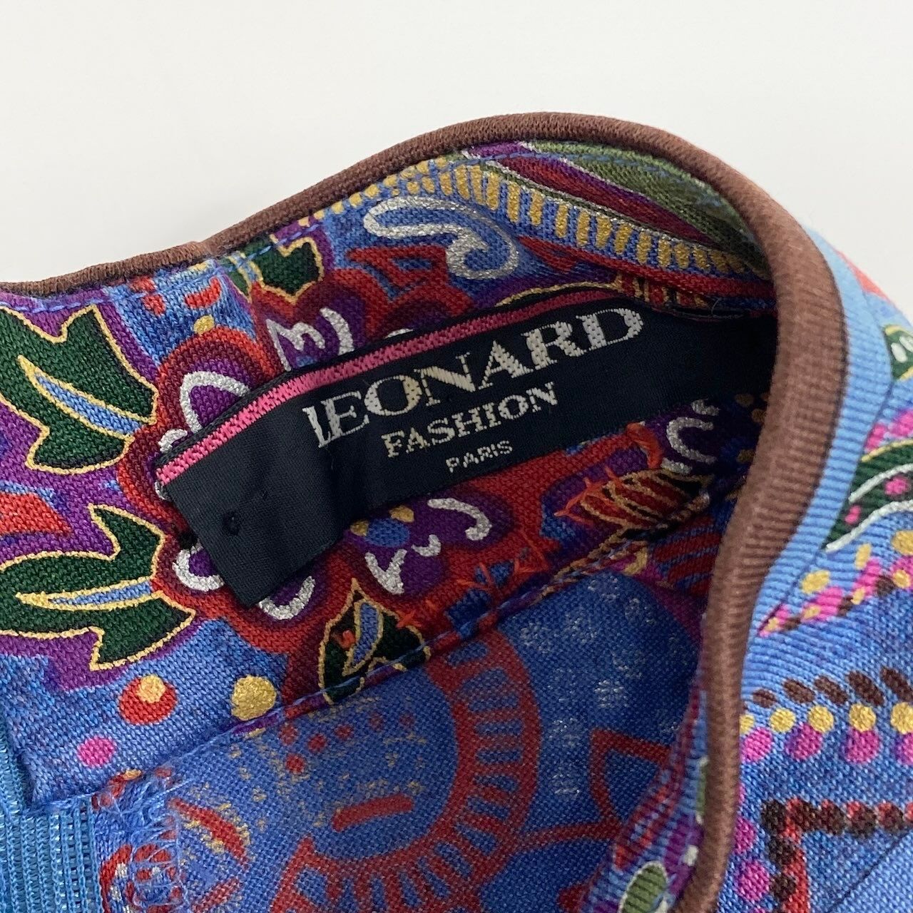 65d16 LEONARD FASHION レオナール ロングワンピース 総柄プリント