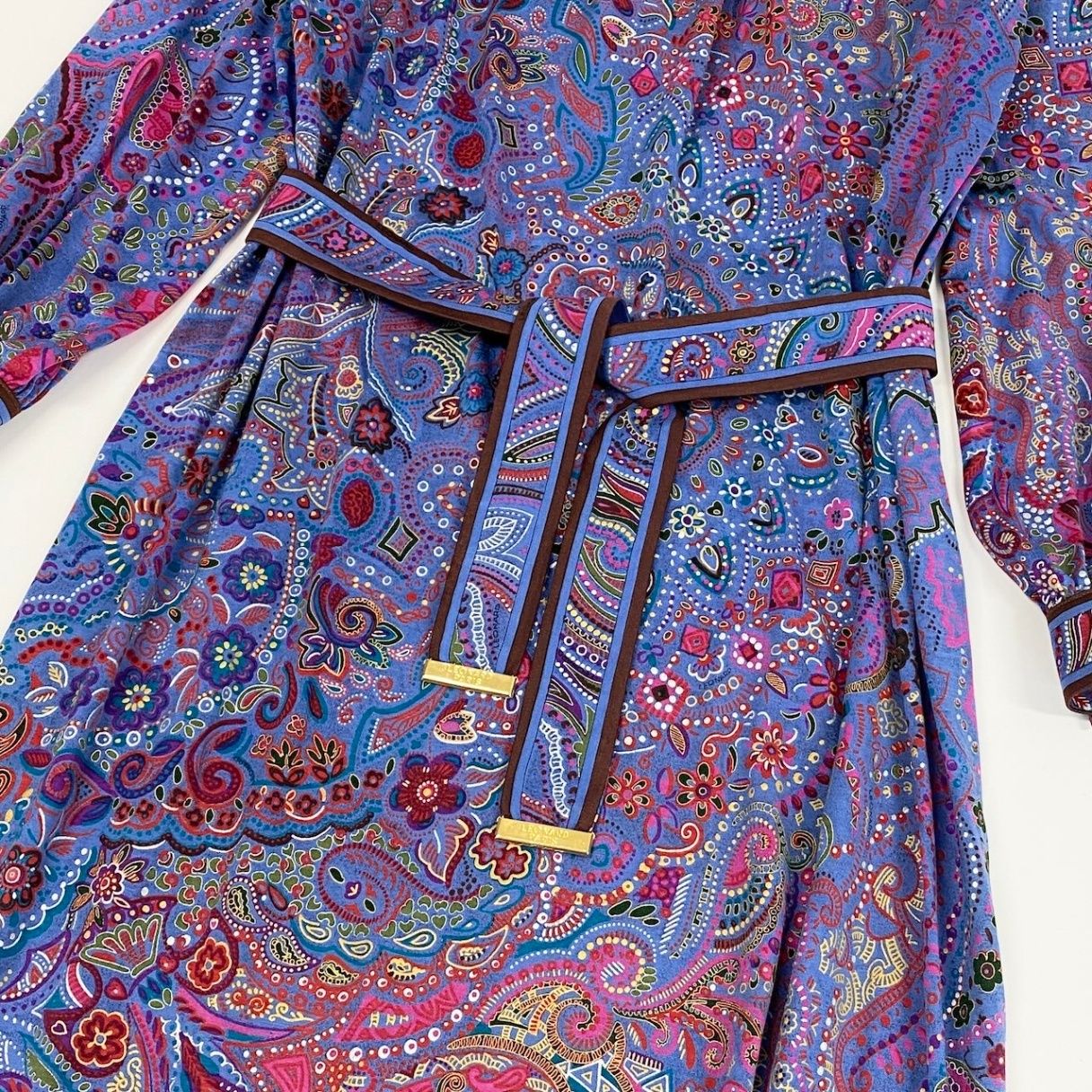 65d16 LEONARD FASHION レオナール ロングワンピース 総柄プリント
