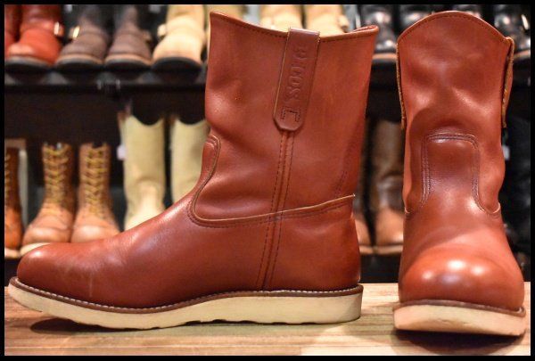 【10E 良品 19年】レッドウィング 8866 ペコス 赤茶 オロラセット クッションソール ブーツ redwing pecos HOPESMORE【GP762】