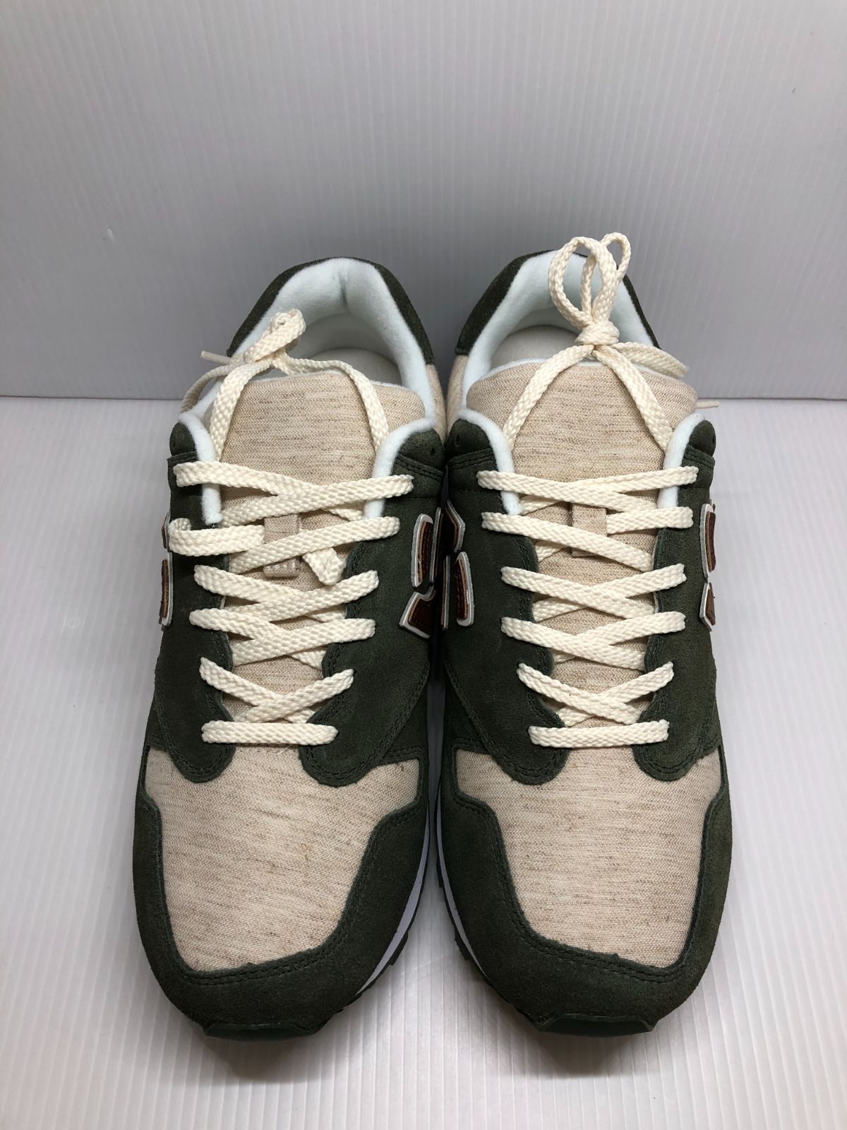 SANGACIO にゅ～ず Linen × olive スニーカー - メルカリ