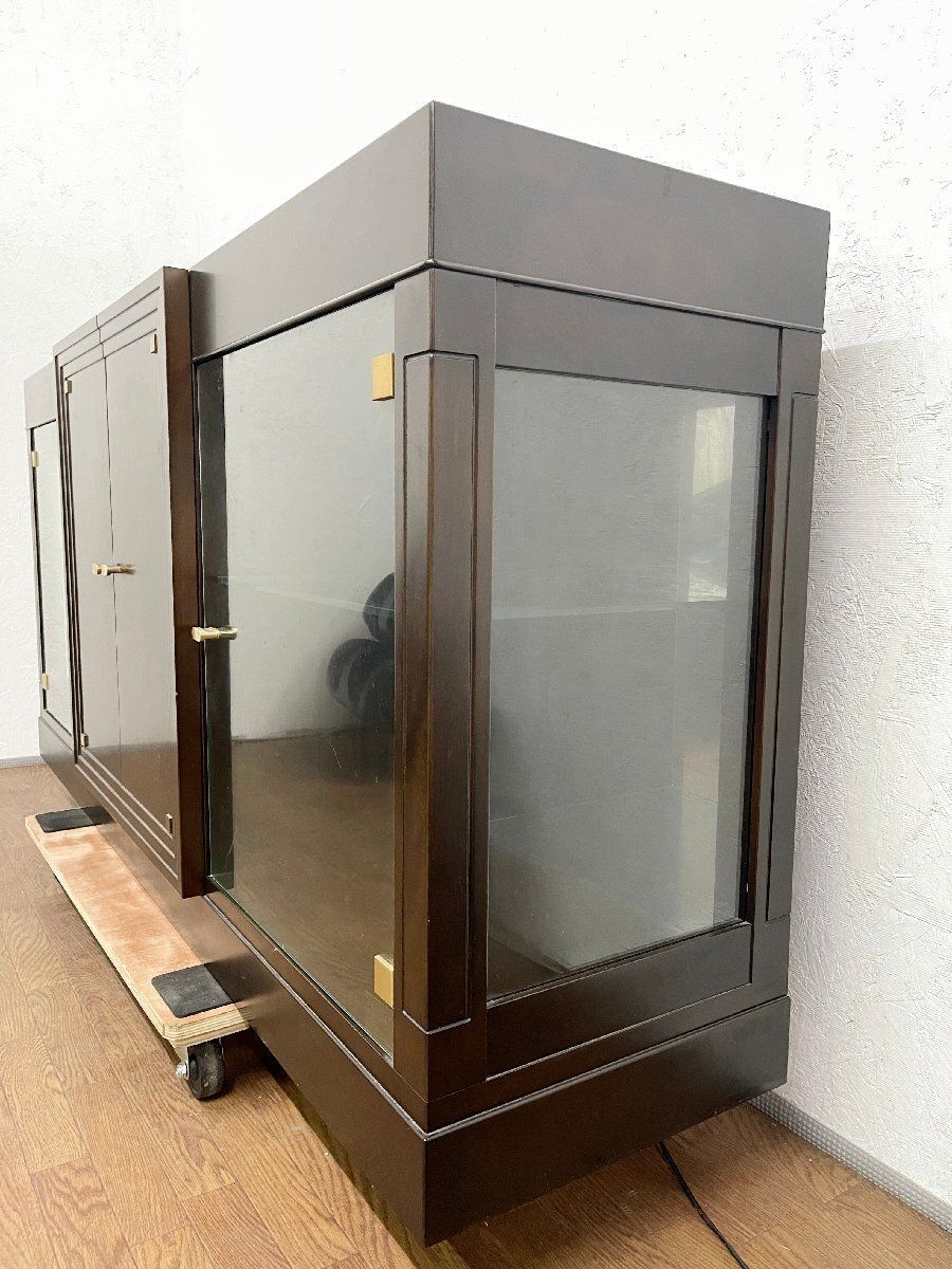 ▽MORISHIGE モリシゲ 高級サイドボード ガラスキャビネット 照明付き