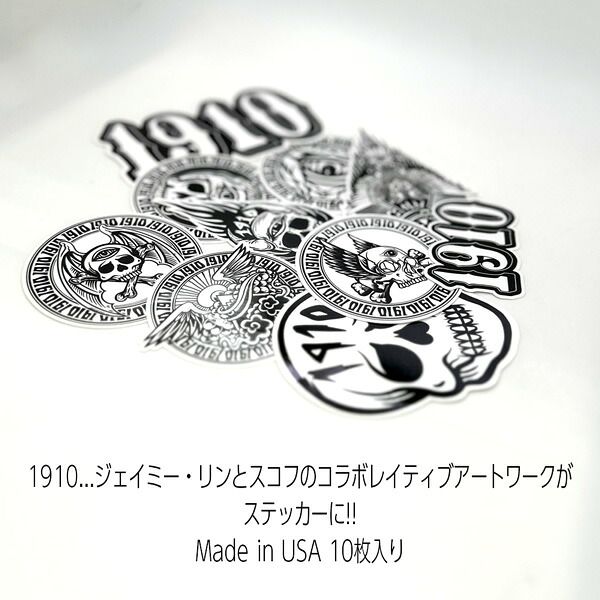9teenten　ナインティーンテン　ステッカー ナインテーンテン 1910 ステッカーパック 10枚 ARTWORKS STICKER PACK