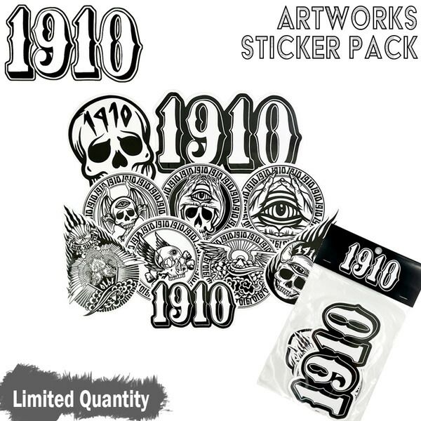 ナインテーンテン 1910 ステッカーパック 10枚 ARTWORKS STICKER PACK