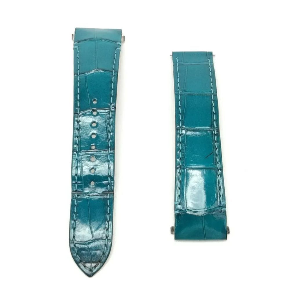✨️Cartier✨️ カルティエ アリゲーター ストラップ ターコイズ 革