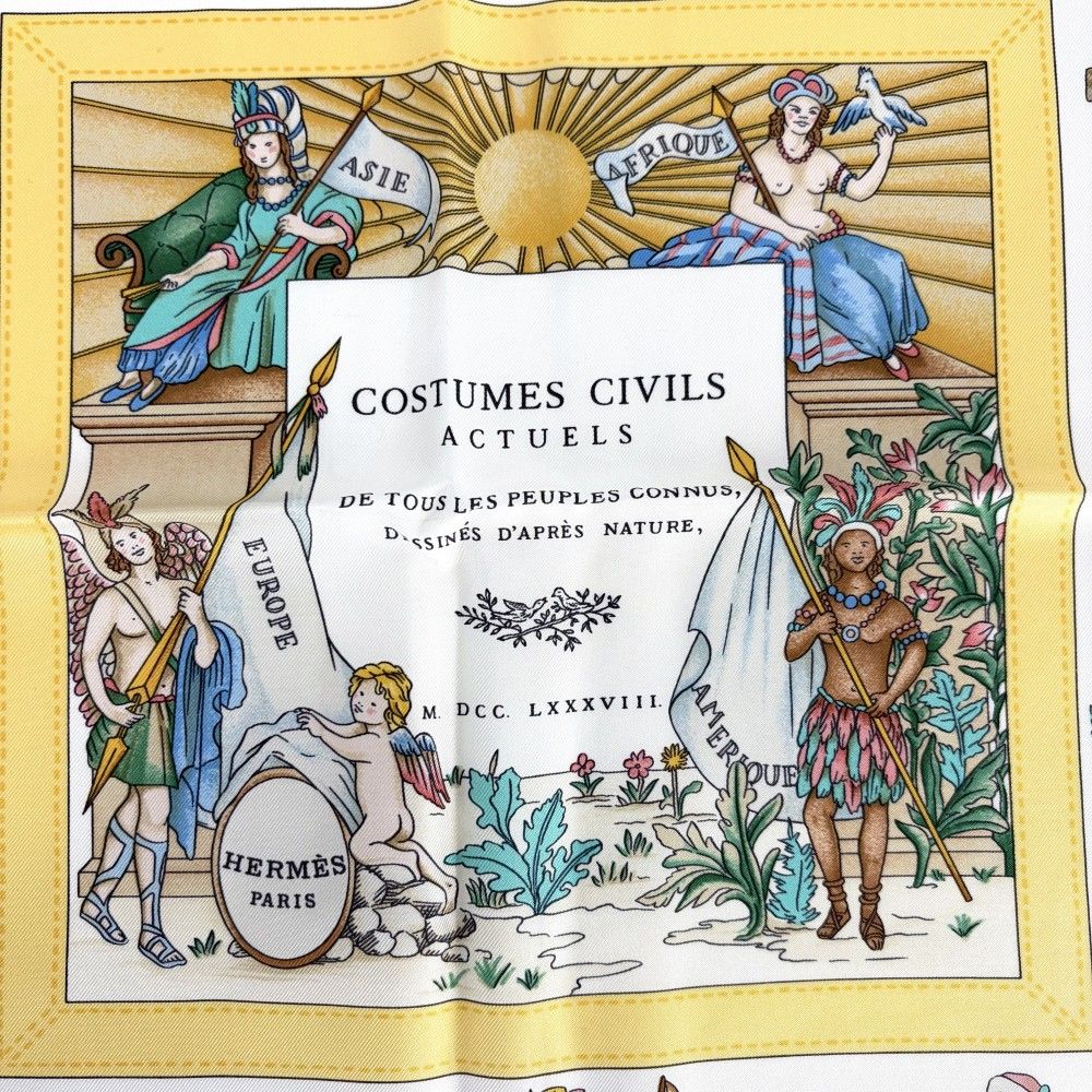在庫一掃 エルメス スカーフ レディース カレ90 COSTUMES CIVILS