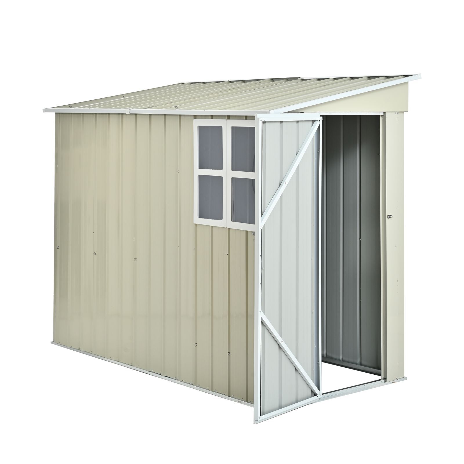 物置 屋外 スチール 倉庫 戸外収納庫 H188×W125×D240cm 片流れ屋根
