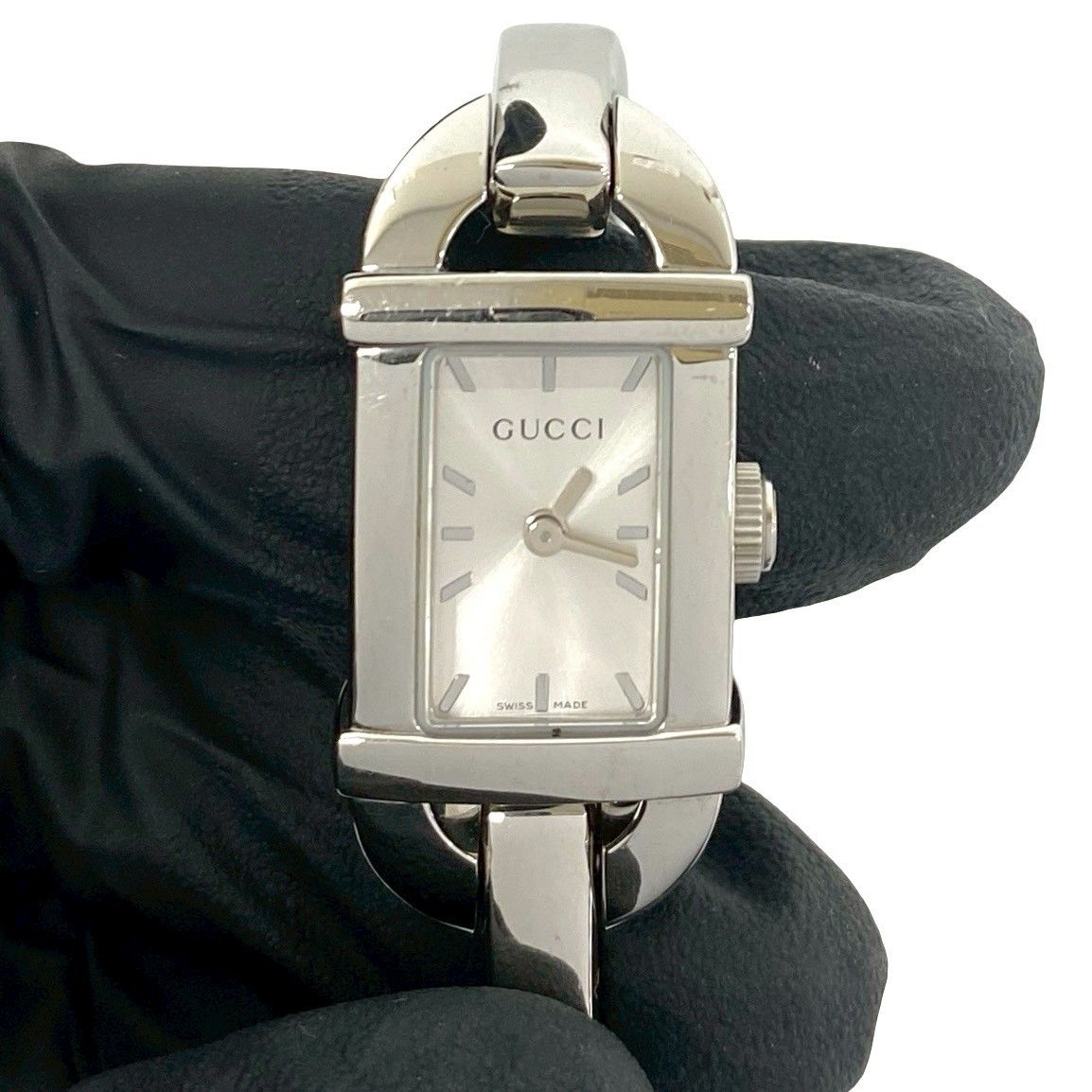 稼働品 極 美品 GUCCI グッチ 6800L バングルウォッチ ステンレス