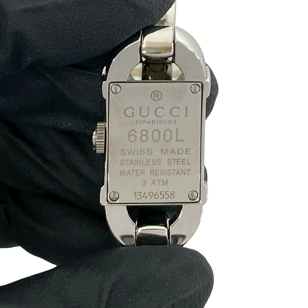 稼働品 極 美品 GUCCI グッチ 6800L バングルウォッチ ステンレス
