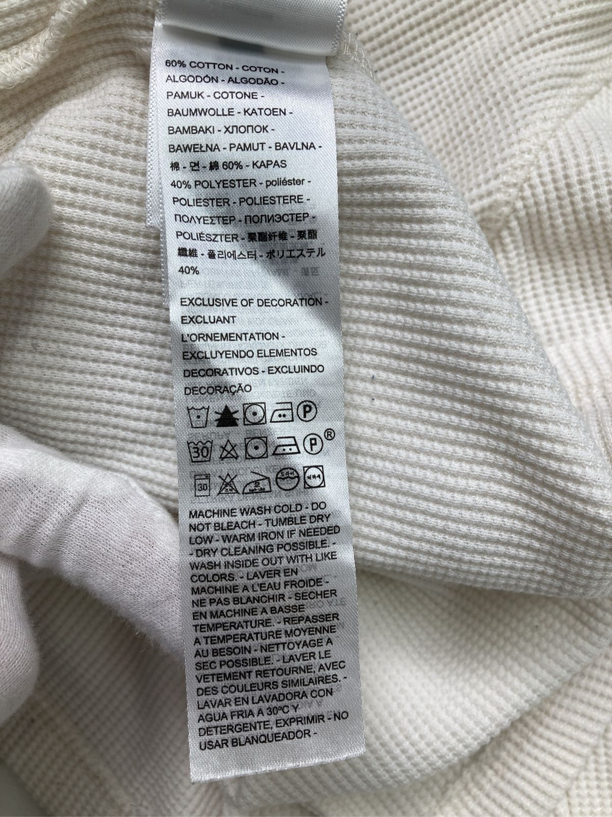 Levi's リーバイス Tシャツ/カットソー S アイボリー 無地 ミドル丈 長袖 クルーネック(丸首) メンズ レディース thumbnail 9