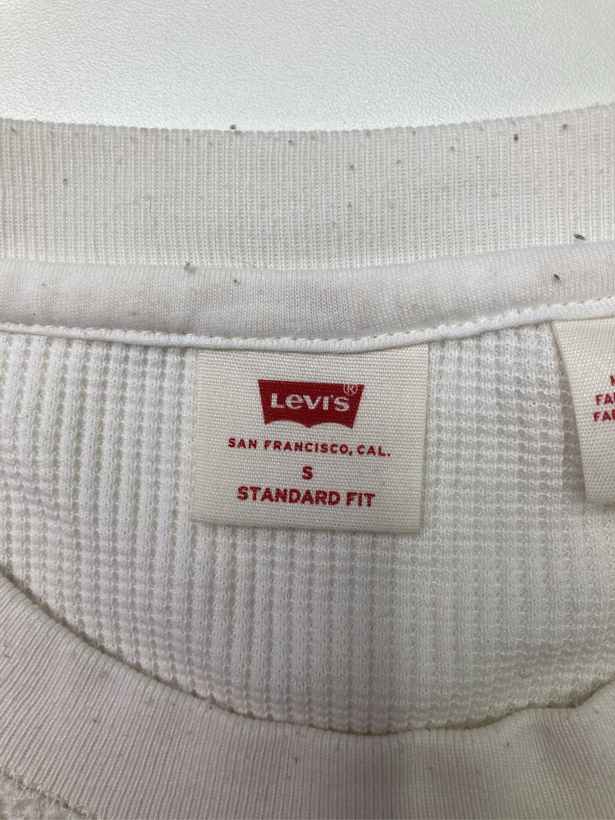 Levi's リーバイス Tシャツ/カットソー S アイボリー 無地 ミドル丈 長袖 クルーネック(丸首) メンズ レディース thumbnail 5