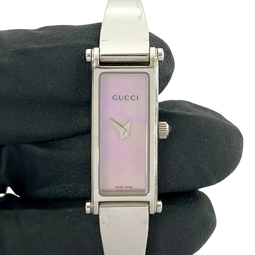 稼働品 極 美品 GUCCI グッチ 1500L バングルウォッチ ステンレス