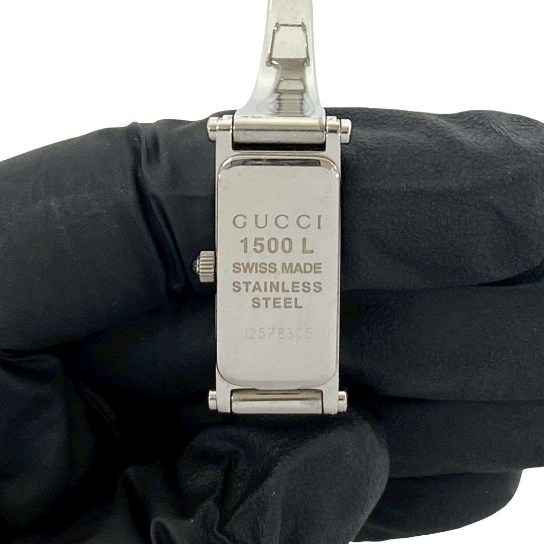 稼働品 極 美品 GUCCI グッチ 1500L バングルウォッチ ステンレス