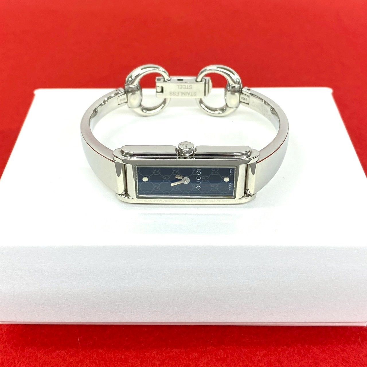 稼働品 極 美品 GUCCI グッチ 1500L バングルウォッチ ステンレス