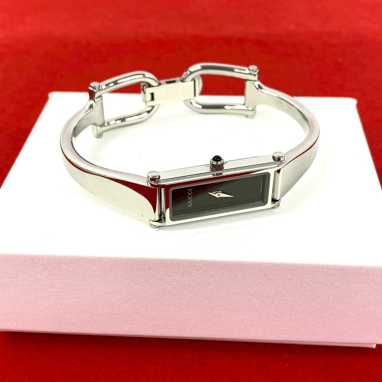 稼働品 極 美品 GUCCI グッチ 1500L バングルウォッチ ステンレス
