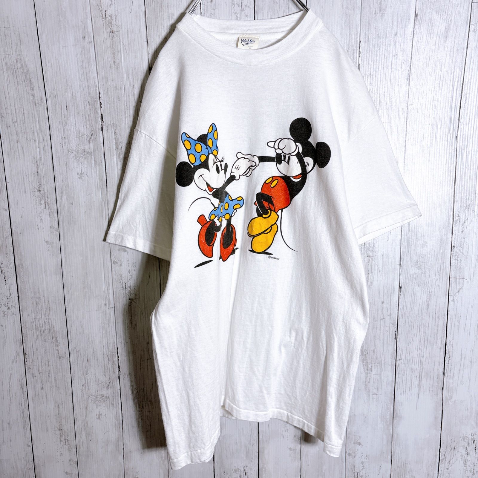 人気キャラクター】90s Vintage Velvasheen DISNEY T-shirt ディズニー
