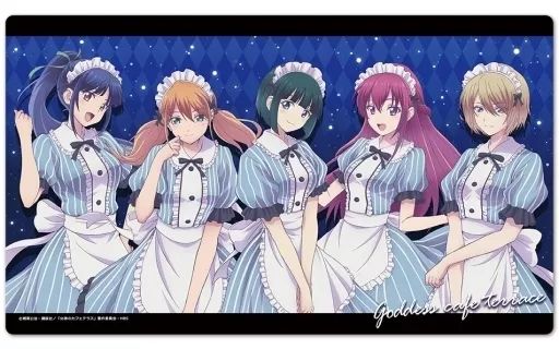 女神のカフェテラス　ラバーマット 中古】卓上マット 集合 キャラクターラバーマット 「女神のカフェ