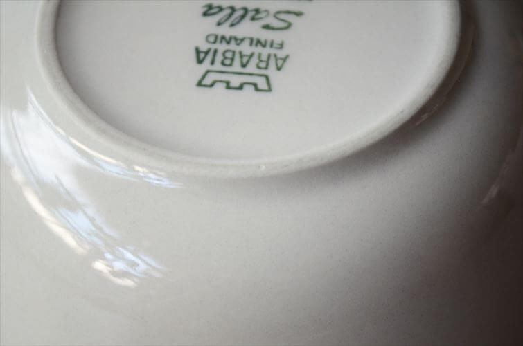アラビア　サーラ　salla ボウル　4個　ココット　旧ロゴ　ヴィンテージ 送料無料】希少!! ARABIA アラビア Salla シリアルボウル 深皿 サラ