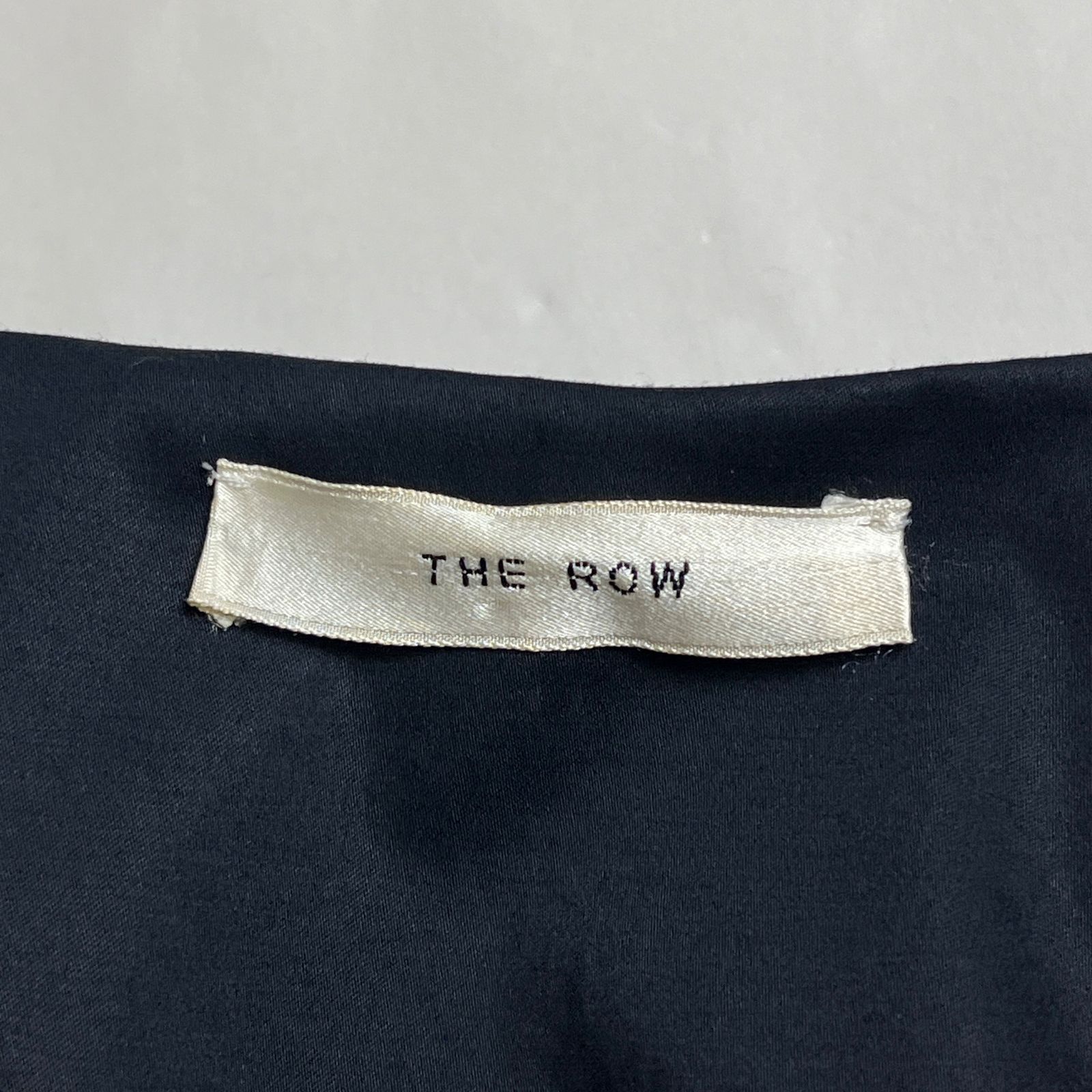 THE ROW ウエストギャザー ノースリーブ ワンピース ネイビー ザロウ