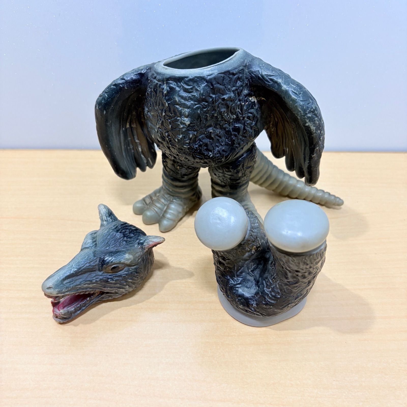 当時物 ※頭部片方欠品・ジャンク】マスダヤ ネズバードン ソフビ