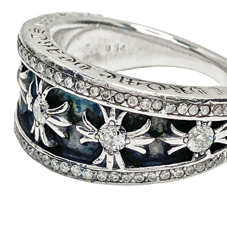 Chrome Hearts クロムハーツ ナロー Vバンド CHプラス リング CHX