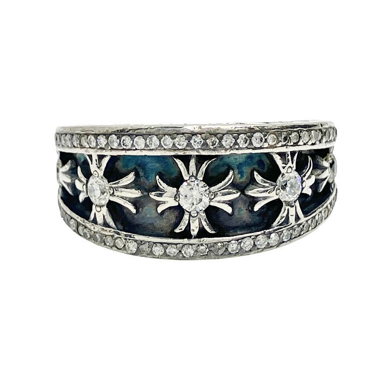 Chrome Hearts クロムハーツ ナロー Vバンド CHプラス リング CHX