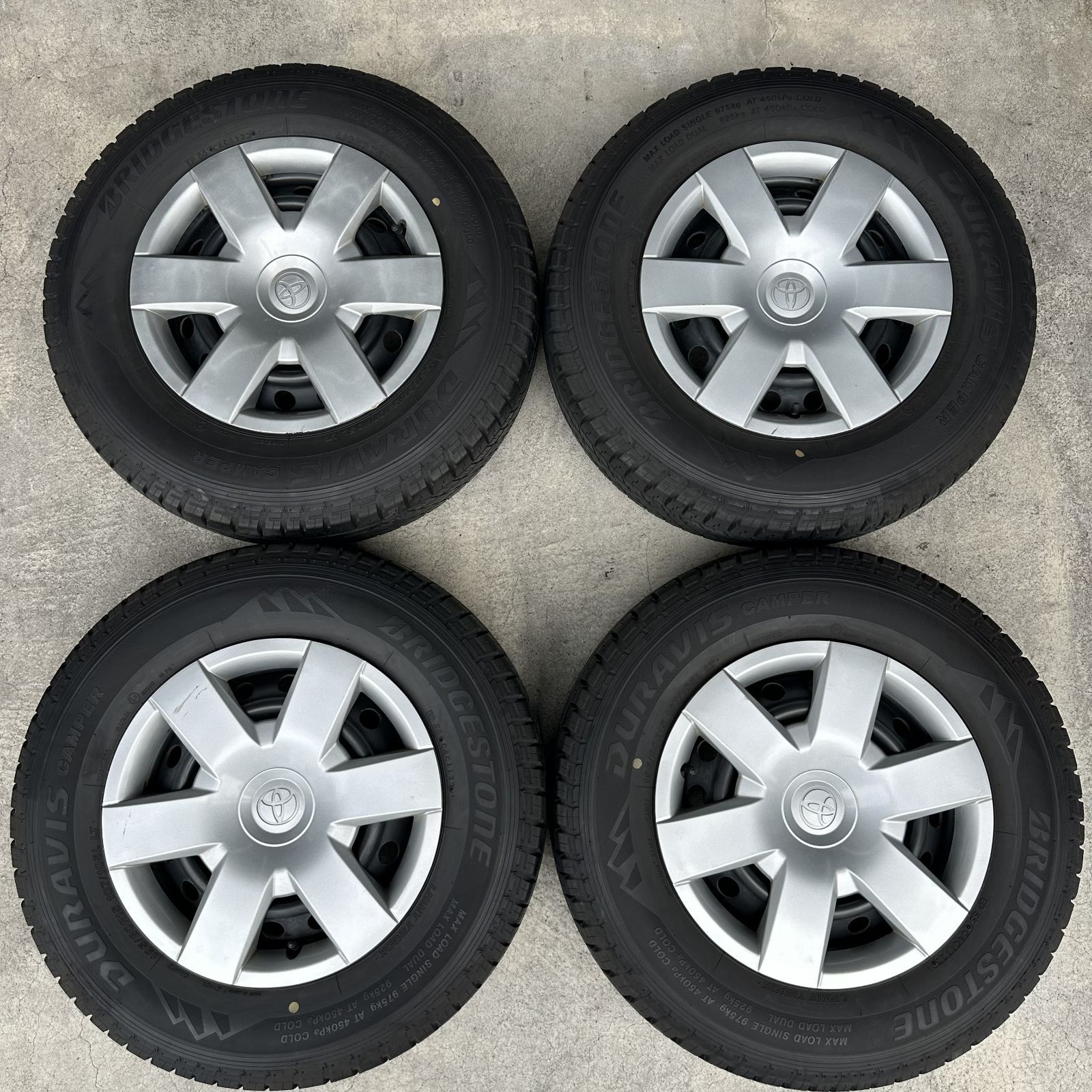 領収書発行可】〈中古品〉2023年製 DURAVIS CAMPER 195/80R15 ノーマル 
