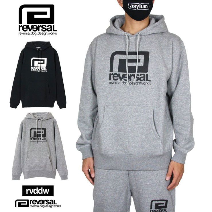 リバーサル パーカー セットアップ対応 reversal プルオーバー メンズ レディース ブランド rvddw 大きいサイズ BIG MARK SWEAT PARKA rvbs036 ブラック グレー S M L XL XXL