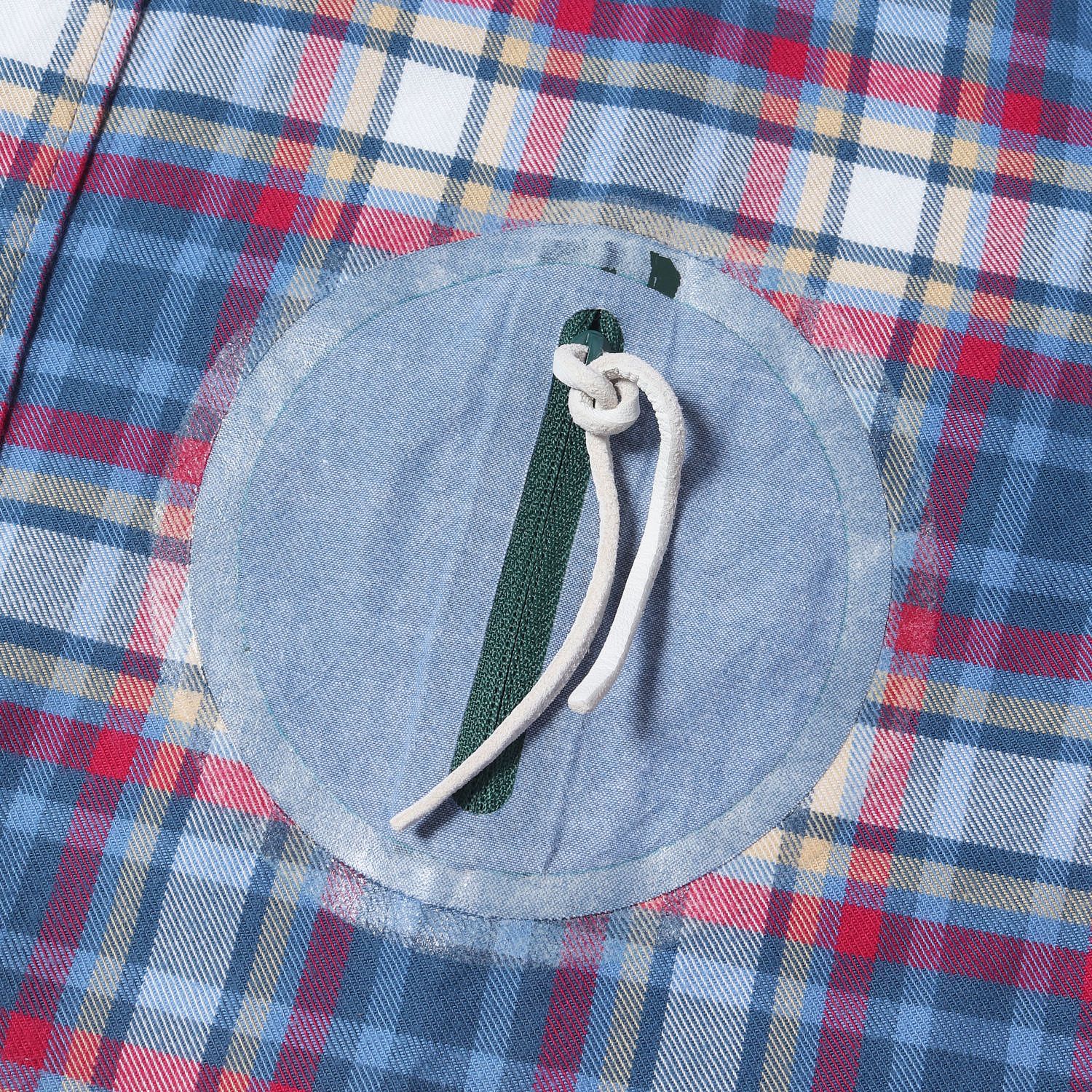 visvim ビズビム シャツ ブルー レッド サイズ:S 00s ジップポケット