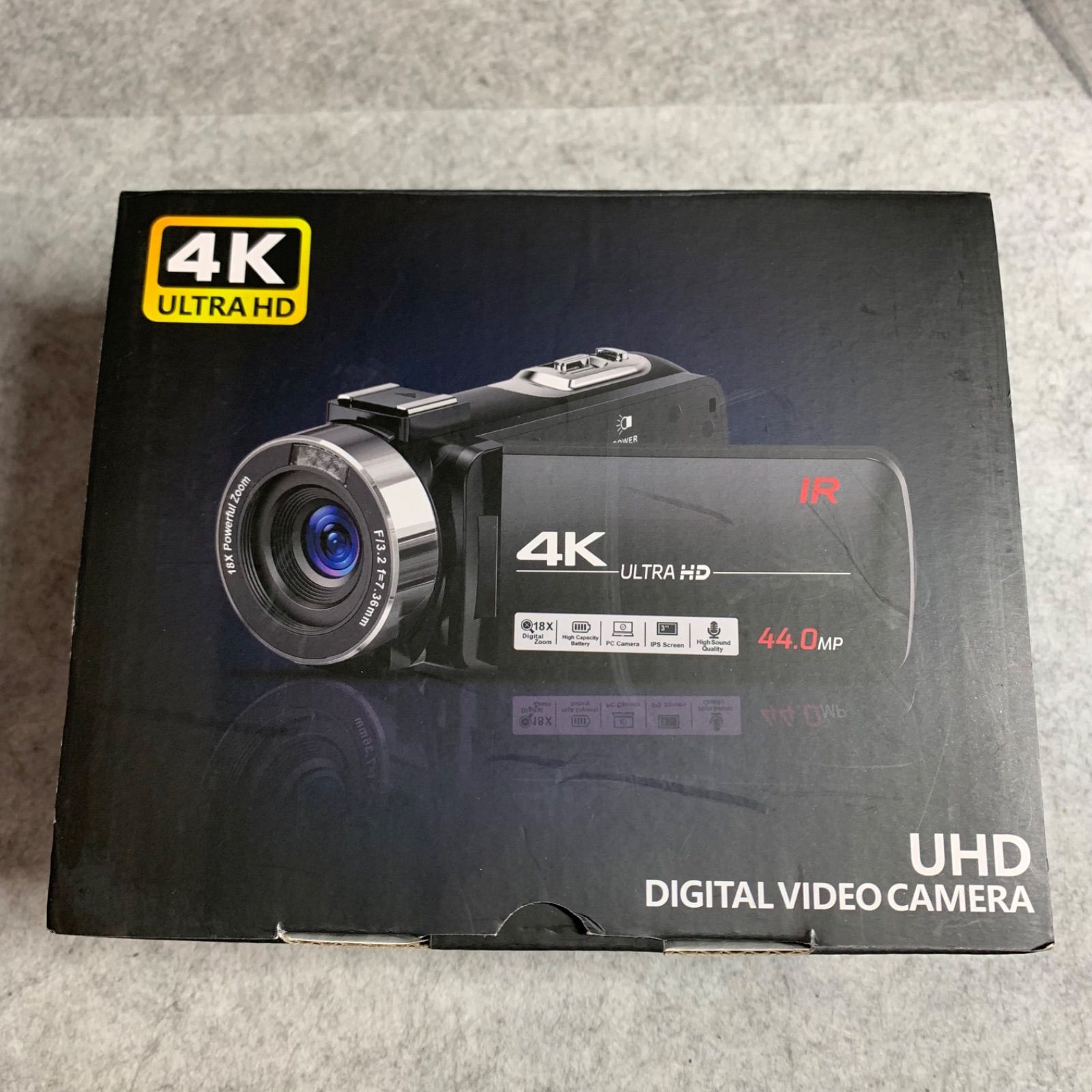【4K】ほぼ新品　デジタルビデオカメラ本体　バッテリー2個　マイク付き 4K】デジタルビデオカメラ本体 バッテリー2個 マイク付き - メルカリ