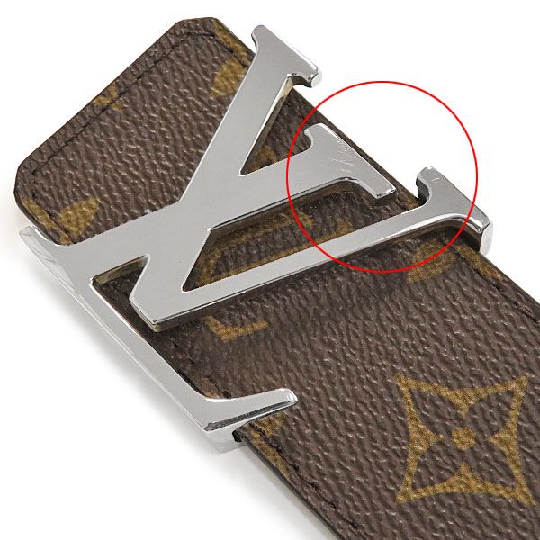 ルイヴィトン LOUIS VUITTON ベルト LV イニシャル 85/34 モノグラム