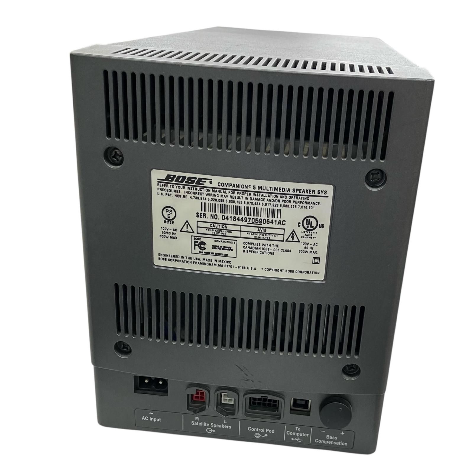 186000 動作未確認 BOSE ボーズ companion5 マルチメディアスピーカー